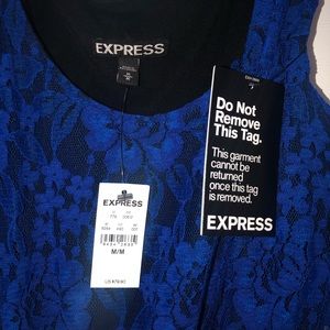 Blue & Black Express Lace Dress